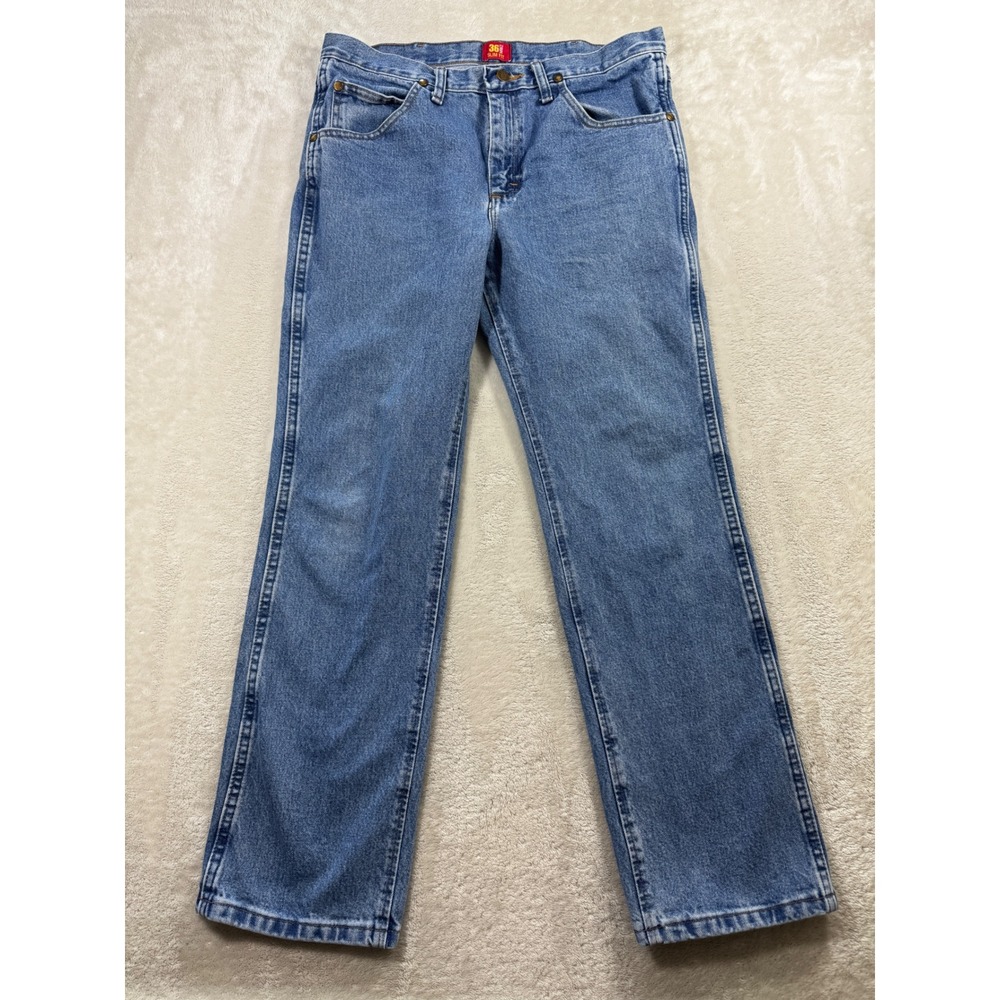 Wrangler Mens 36MWZ Slim Fit Denim Blue Jeans 33x30 Meas: 33x29.5